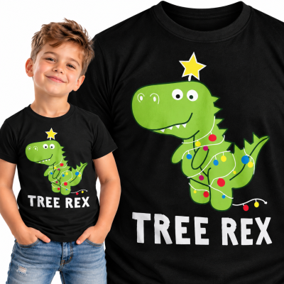 KOSZULKA DZIECIĘCA ŚWIĄTECZNA TREE REX